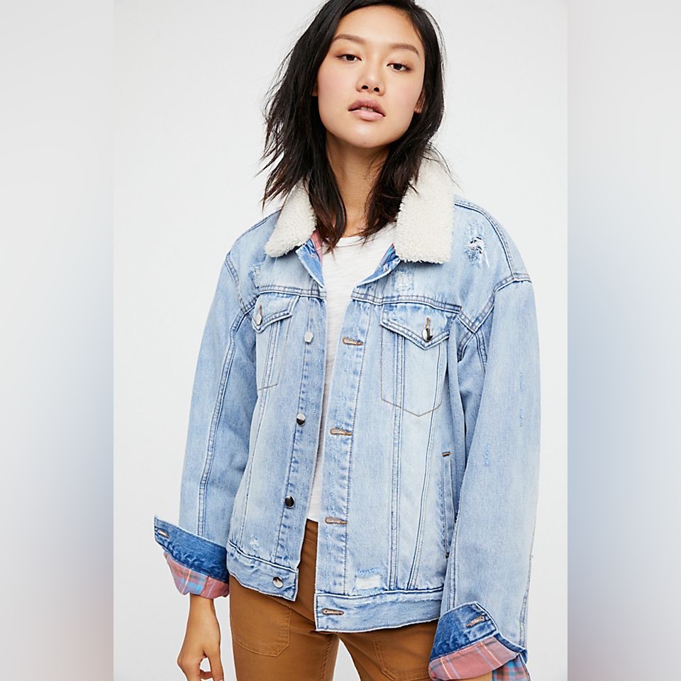 Free People Sherpa Jean Jacket